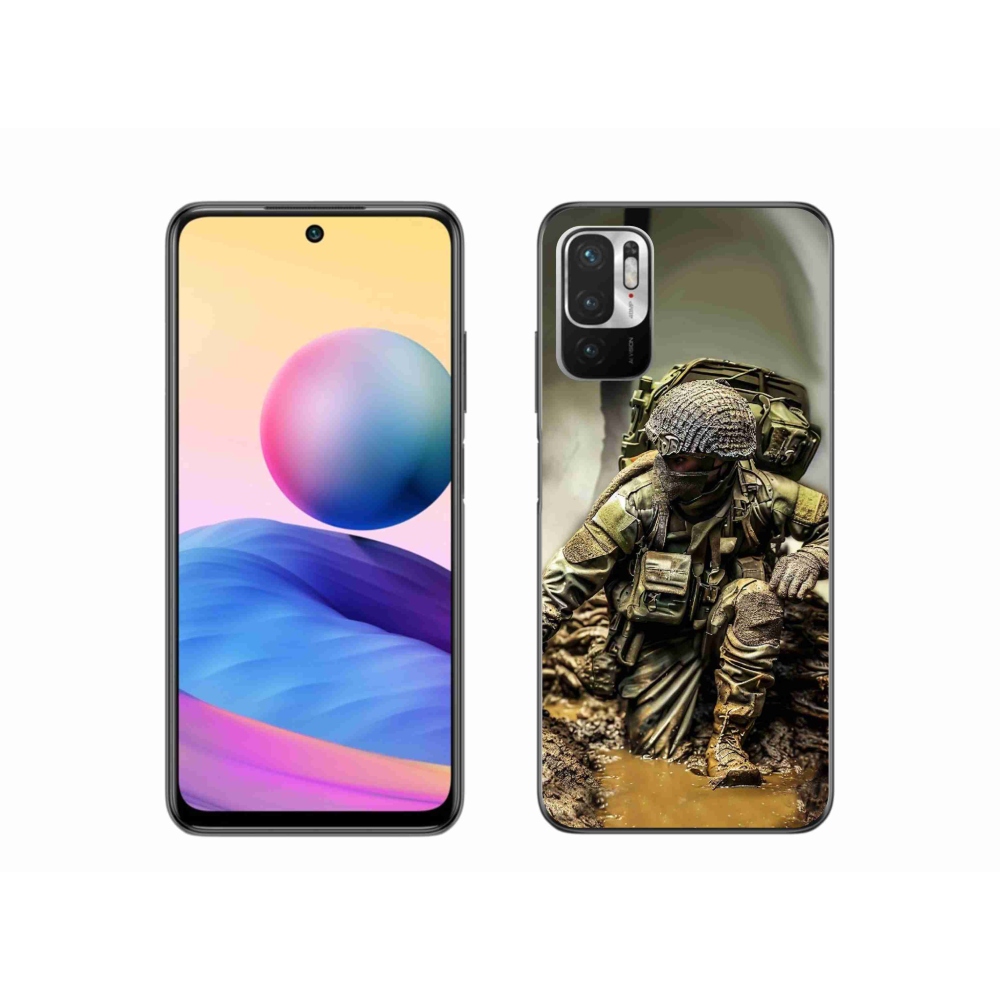 Gél borítás mmCase a Xiaomi Poco M3 Pro/5G számára - katona