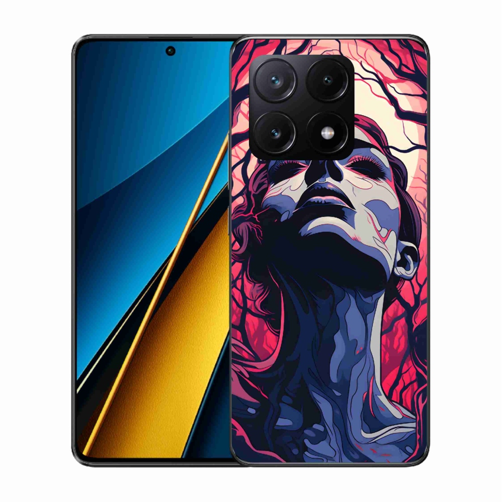 Gél borítás mmCase a Xiaomi Poco X6 Pro 5G számára - absztrakt arc