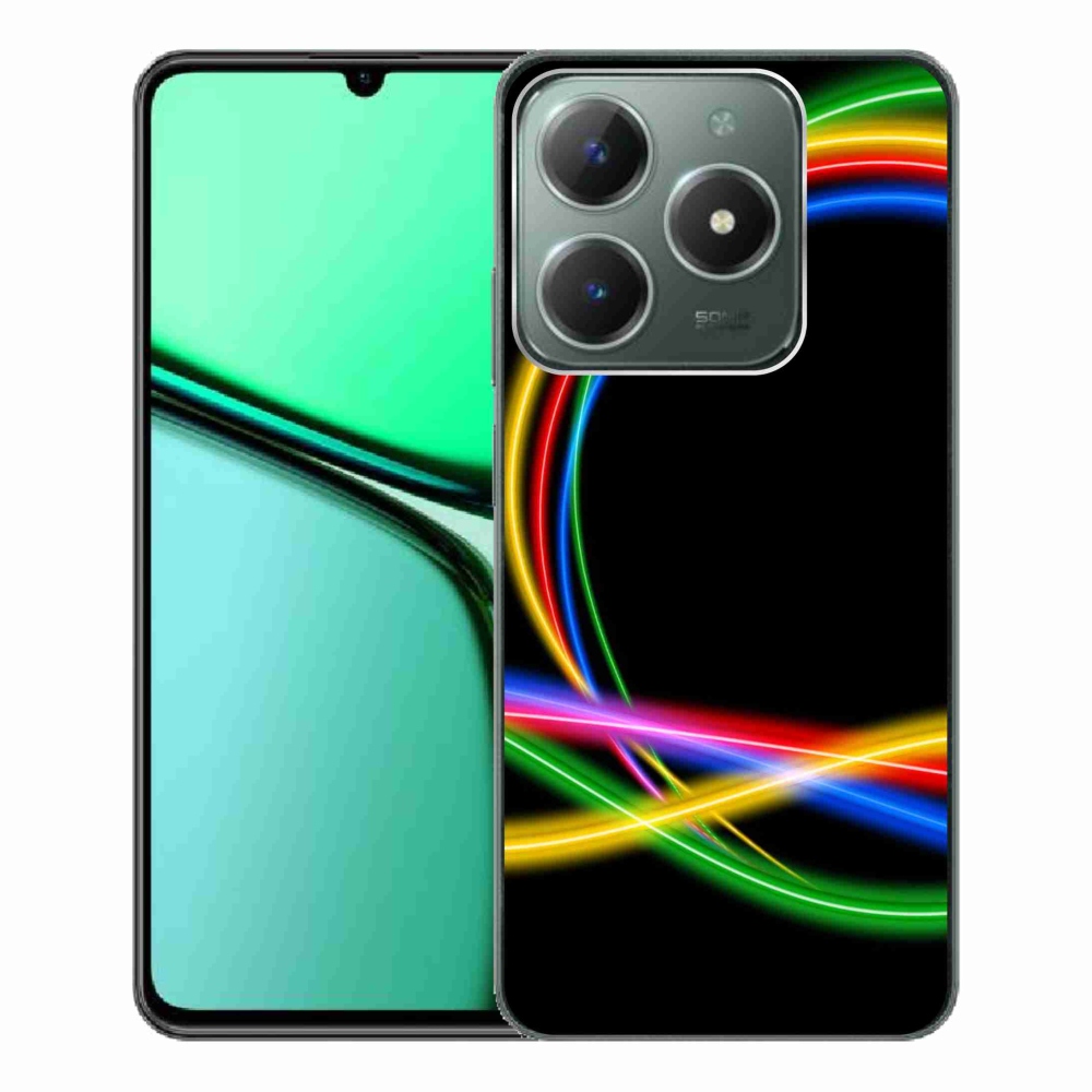 Gél tok mmCase a Realme C61 készülékhez - neon körök