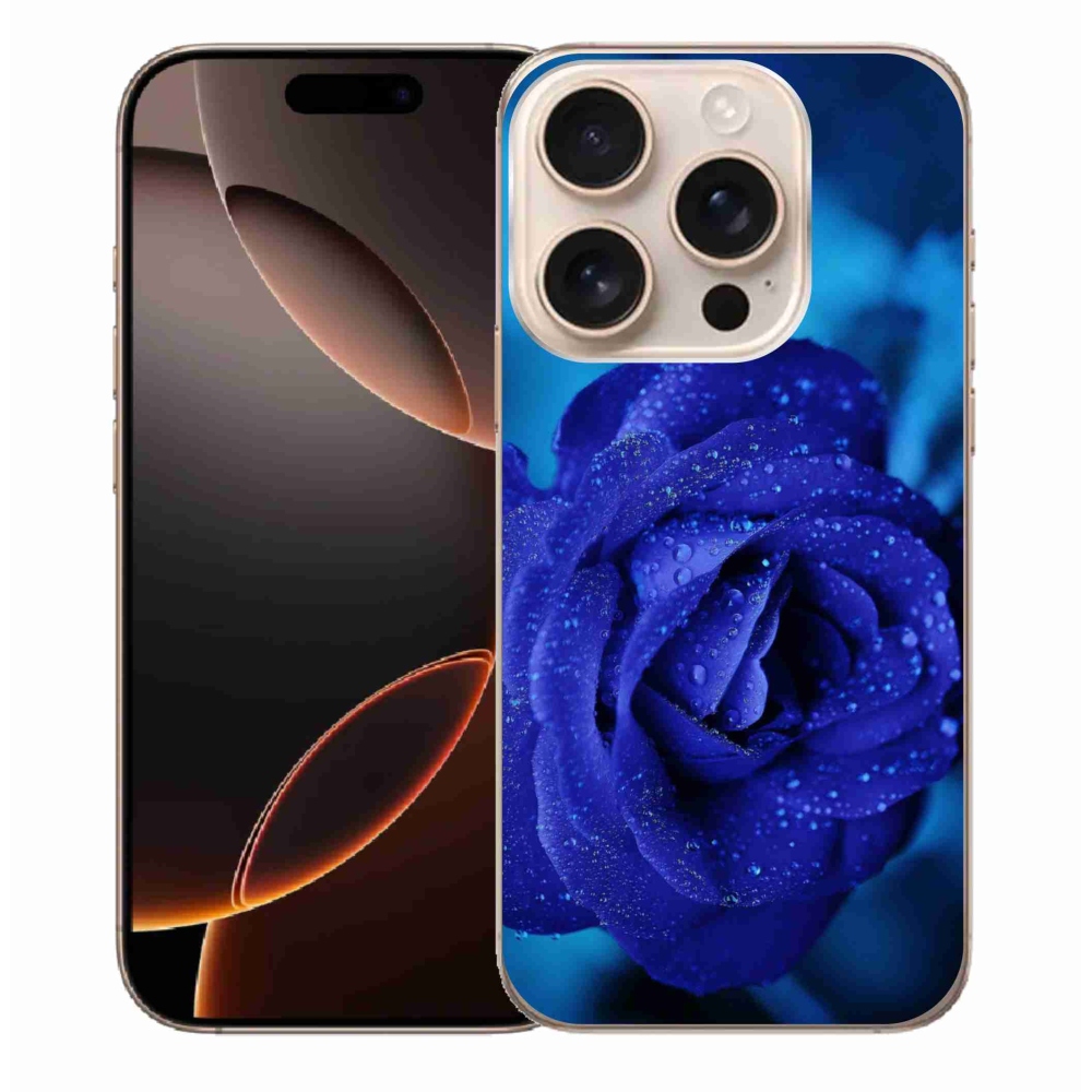 Gél tok mmCase iPhone 16 Pro Max készülékhez - kék rózsa