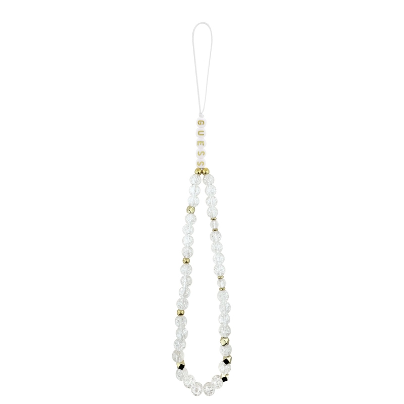 Guess IML Virágok Allover Strap MagSafe hátlapi borító iPhone 17 Fehér