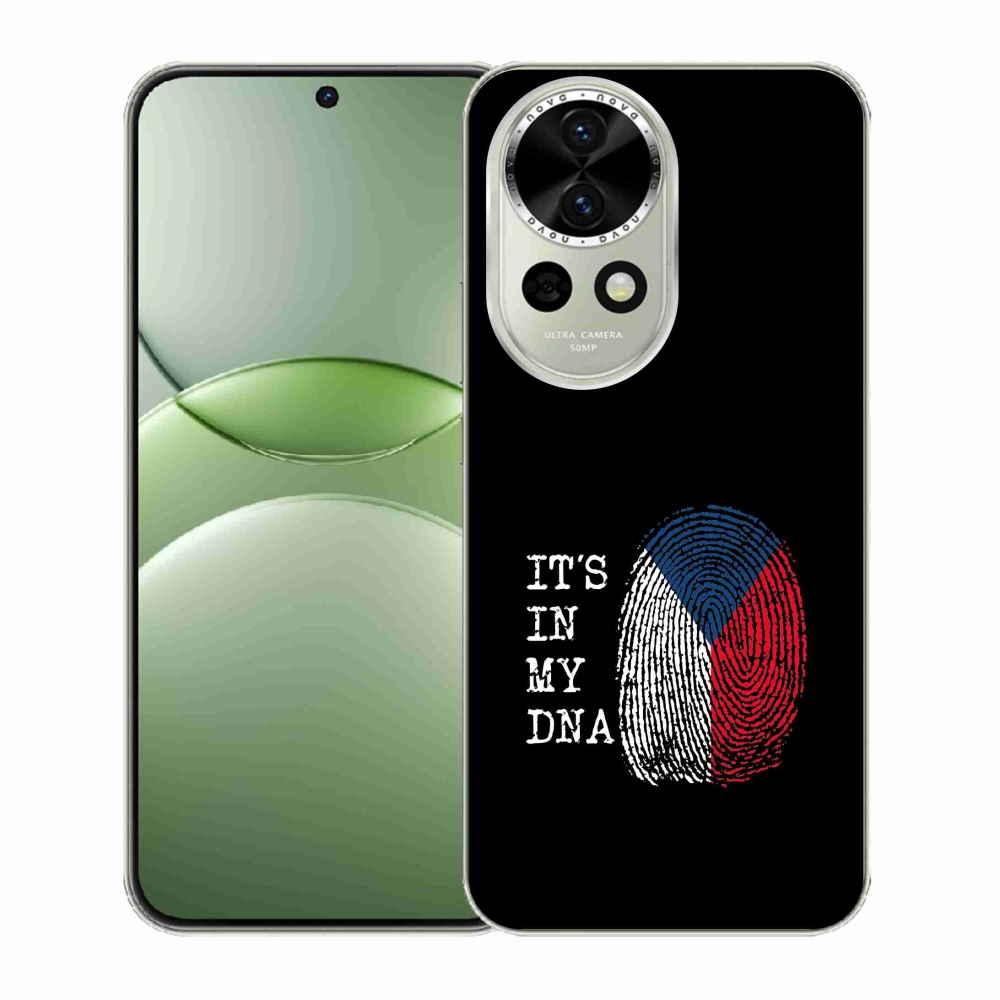 Gél borító mmCase a Huawei Nova 13 5G - zászlós ujjlenyomat fekete háttérrel