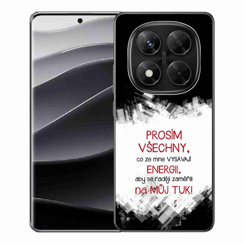 Gél borító mmCase a Xiaomi Redmi Note 14 Pro 5G/Poco X7 5G - vicces szöveg 1 piros