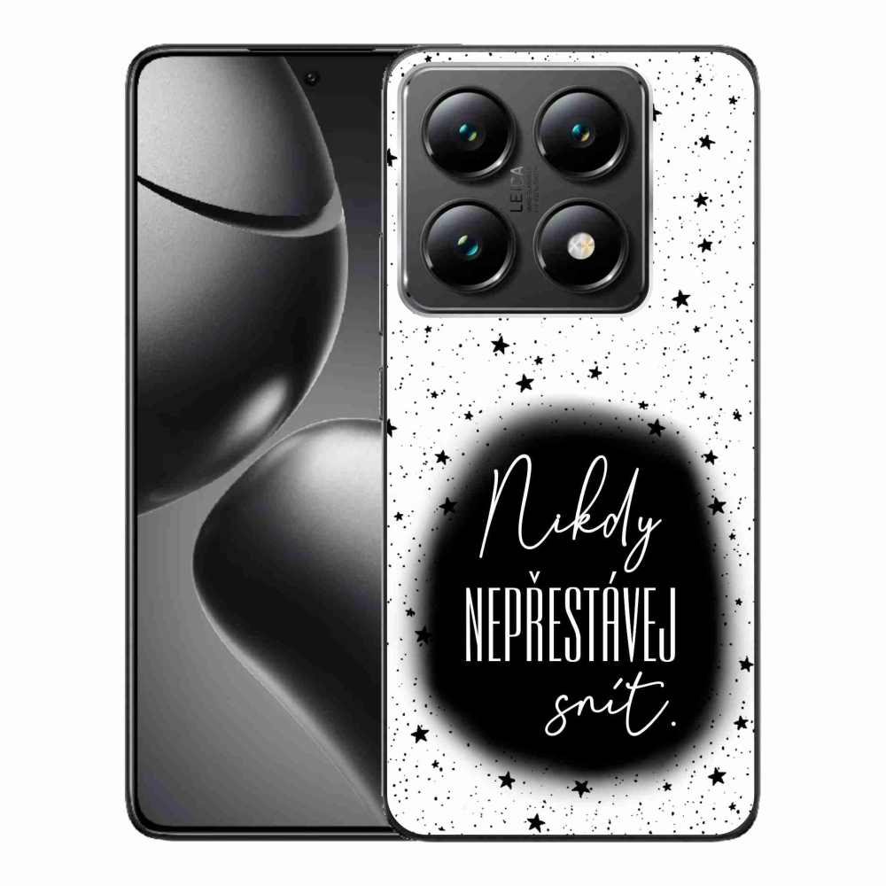 Gél borítás mmCase a Xiaomi 14T Pro számára - idézet 1 fekete és fehér háttérrel