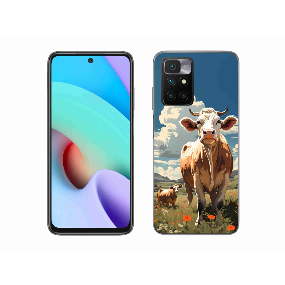 Zselés borítás mmCase a Xiaomi Redmi 10/Redmi 10 (2022) - tehenek a réten