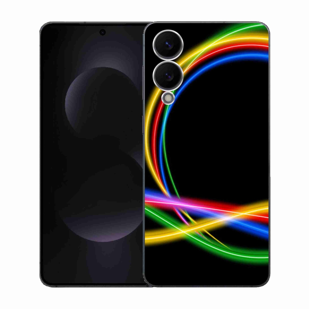 Gél védőhuzat mmCase Samsung Galaxy S25 Edge készülékhez - neon körök