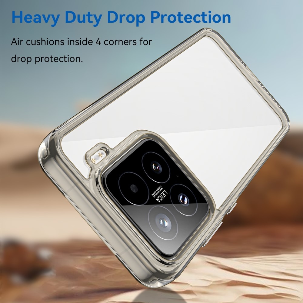 Gél tok fix hátlappal Xiaomi 15-öshöz - szürke