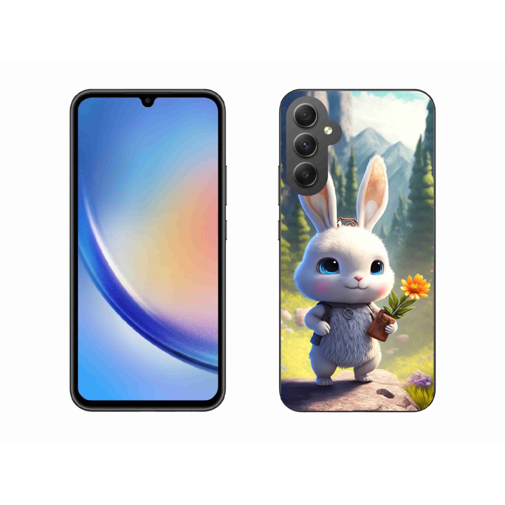 Gél védőhuzat mmCase Samsung Galaxy A34 5G - aranyos nyuszi