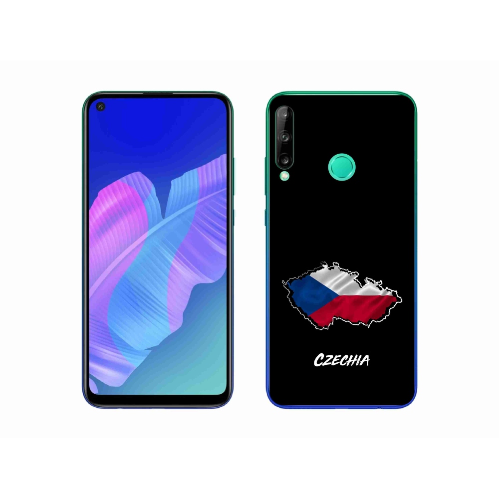 Gél borítás mmCase a Huawei P40 Lite E - Csehország fekete háttérrel