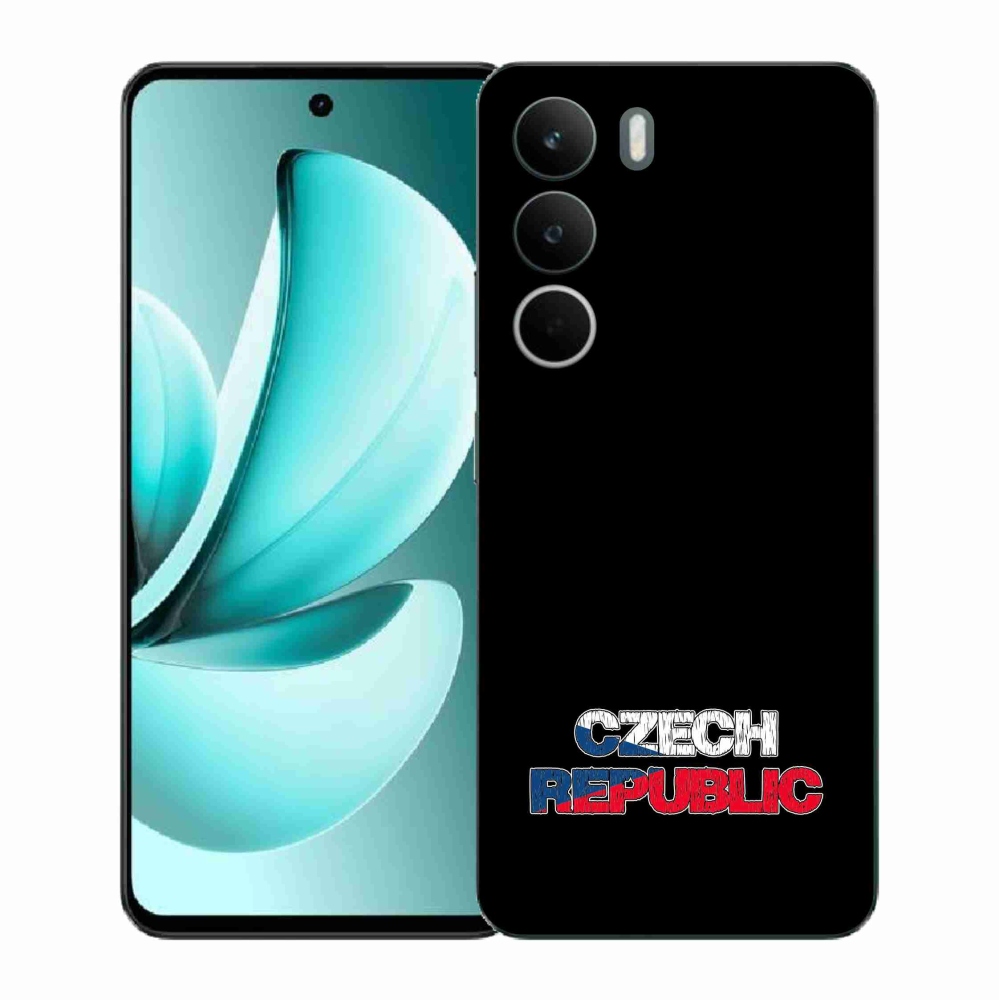 Gél borító mmCase a Realme C71 készülékhez - Csehország fekete háttér