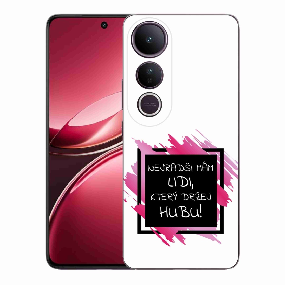 Gél borító mmCase a Vivo V50 Lite 4G/5G-hez - vicces szöveg 7 fekete és fehér háttérrel