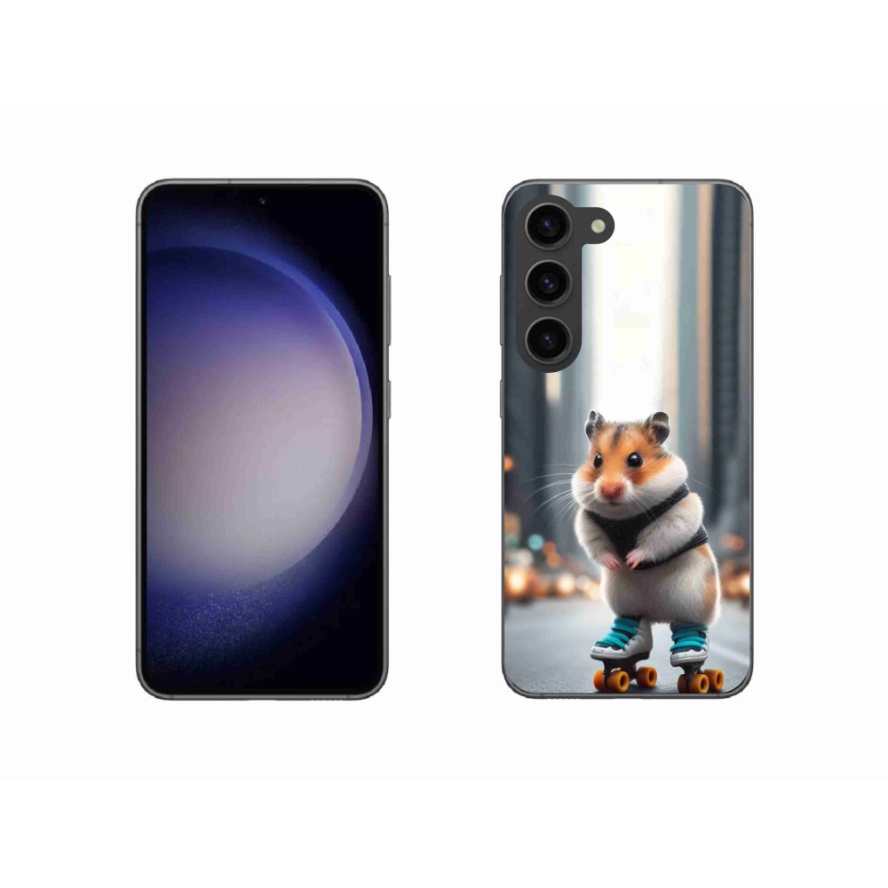 Gél borítás mmCase Samsung Galaxy S23 5G - hörcsög a korcsolyán