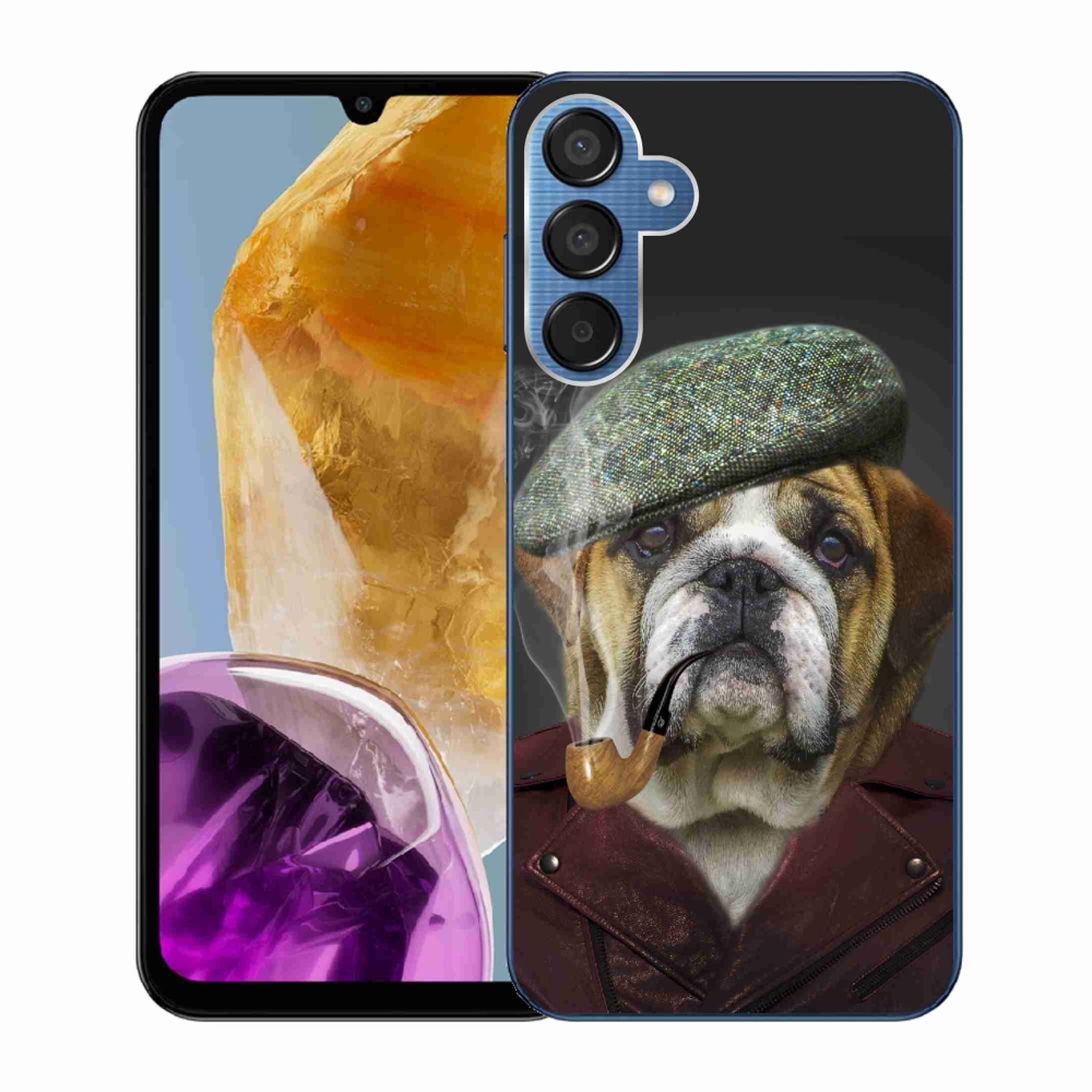 Zselés borítás mmCase Samsung Galaxy M15 5G - kutya csővel