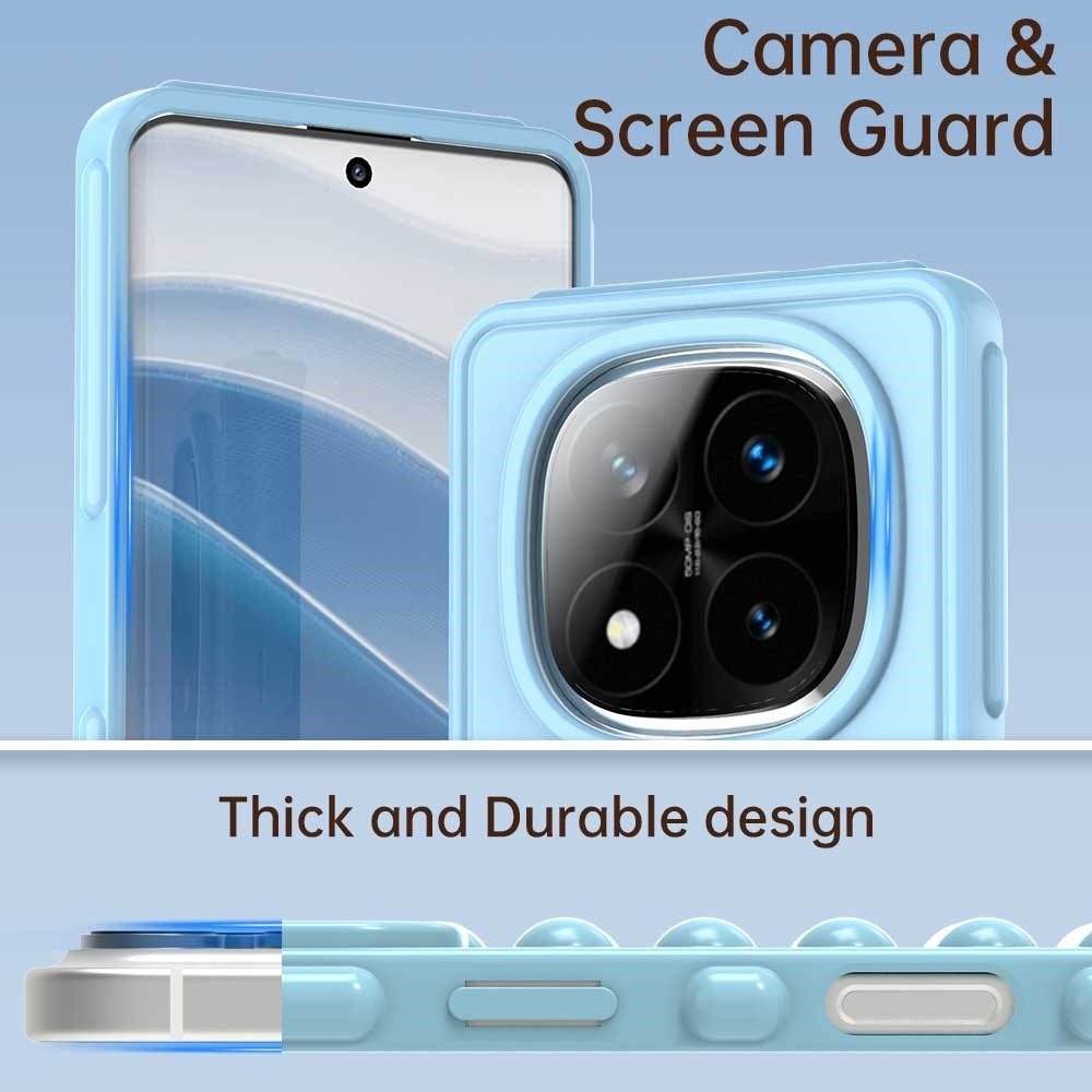 Csíkos tartós borító Xiaomi Redmi Note 14 Pro+ 5G - kék