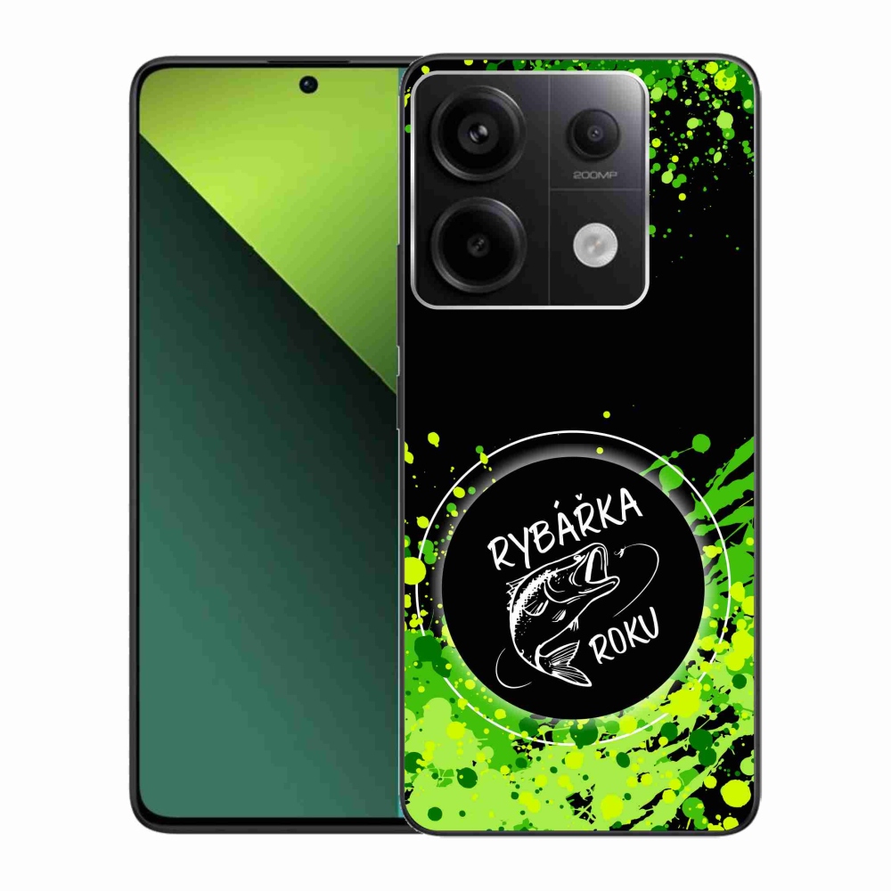Gél borítás mmCase a Xiaomi Redmi Note 13 Pro 5G/Poco X6 5G számára - az év halászának fekete háttere