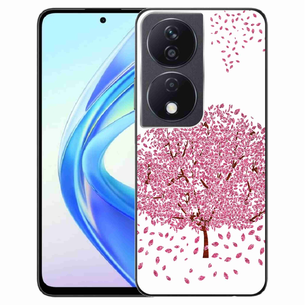 Zselés borítás mmCase a Honor X7b/Honor 90 Smart készülékhez - rajzfilmfa levelekkel