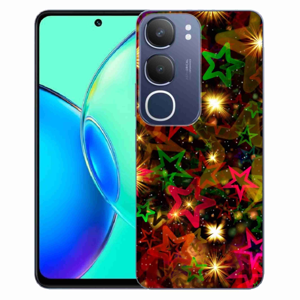 Gél borító mmCase a Vivo Y19s készülékhez - színes csillagok