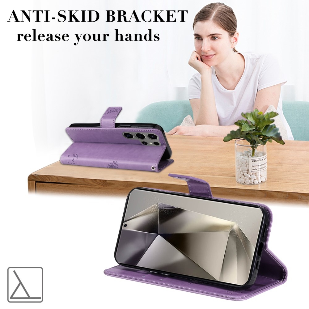 Fák könyve tok Samsung Galaxy S25 Ultra - világos lila