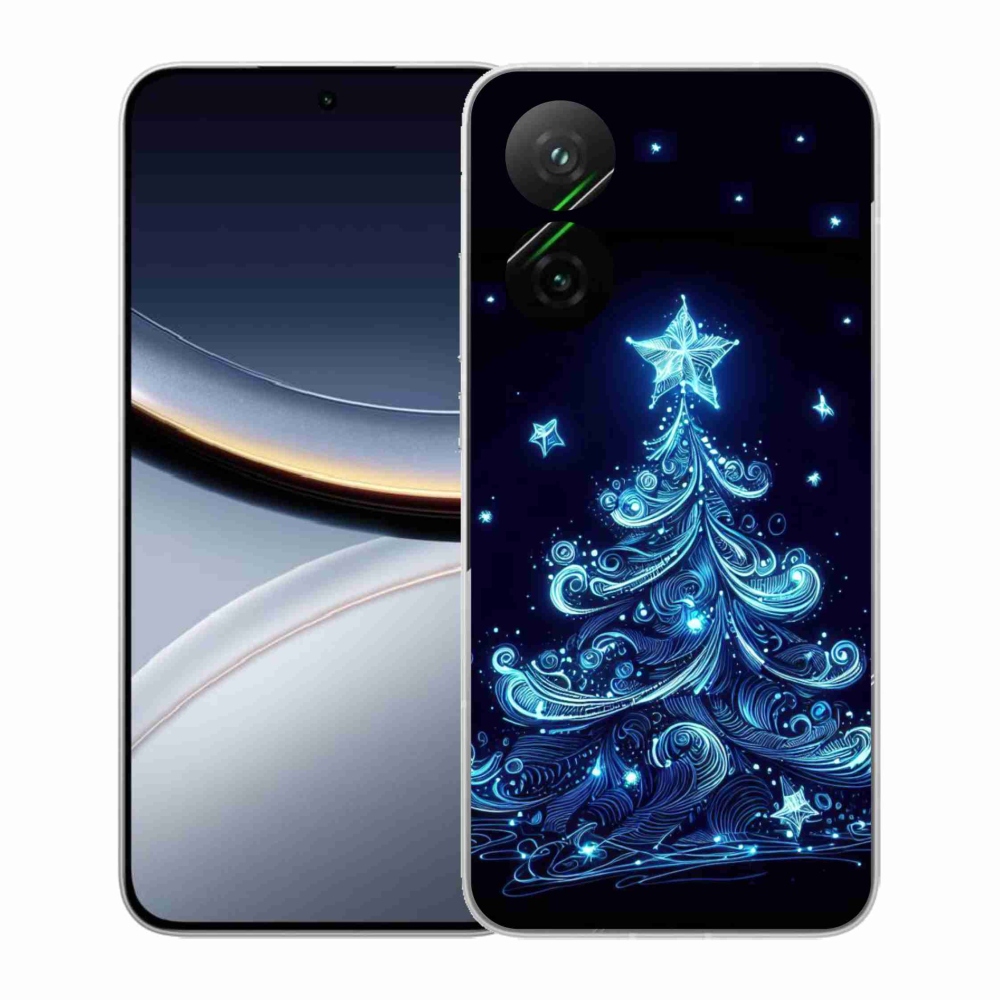 Gél borítás mmCase a Xiaomi Poco F7 5G-hez - neon karácsonyfa 4