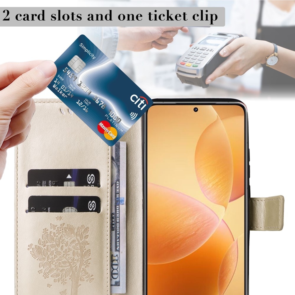 Fák könyve tok Xiaomi 14T Pro - arany színű