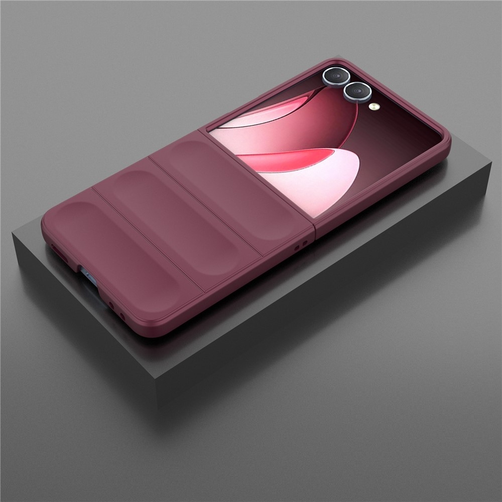 Rugg tartós zselés tok Samsung Galaxy Z Flip7 5G készülékhez - bordó színű