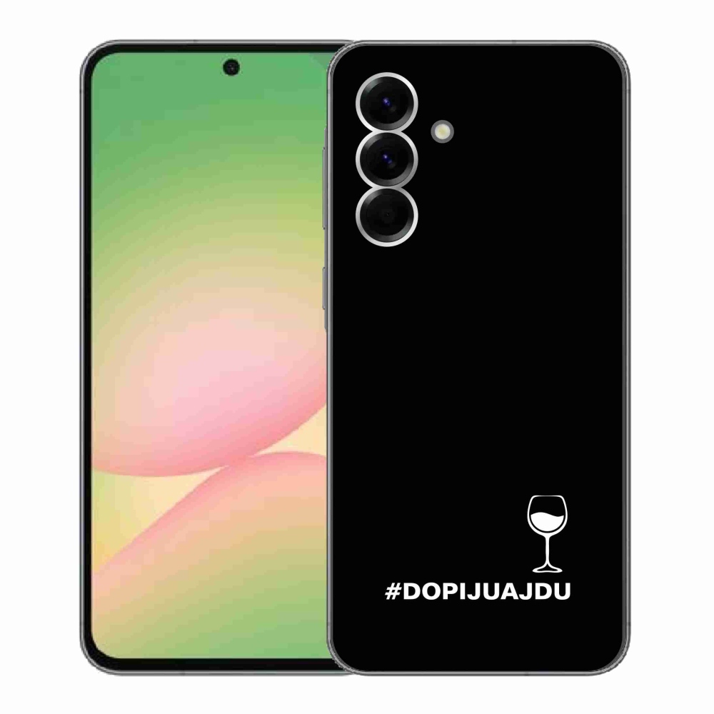 Gél borítás mmCase Samsung Galaxy A56 5G - bor motívum fekete háttérrel