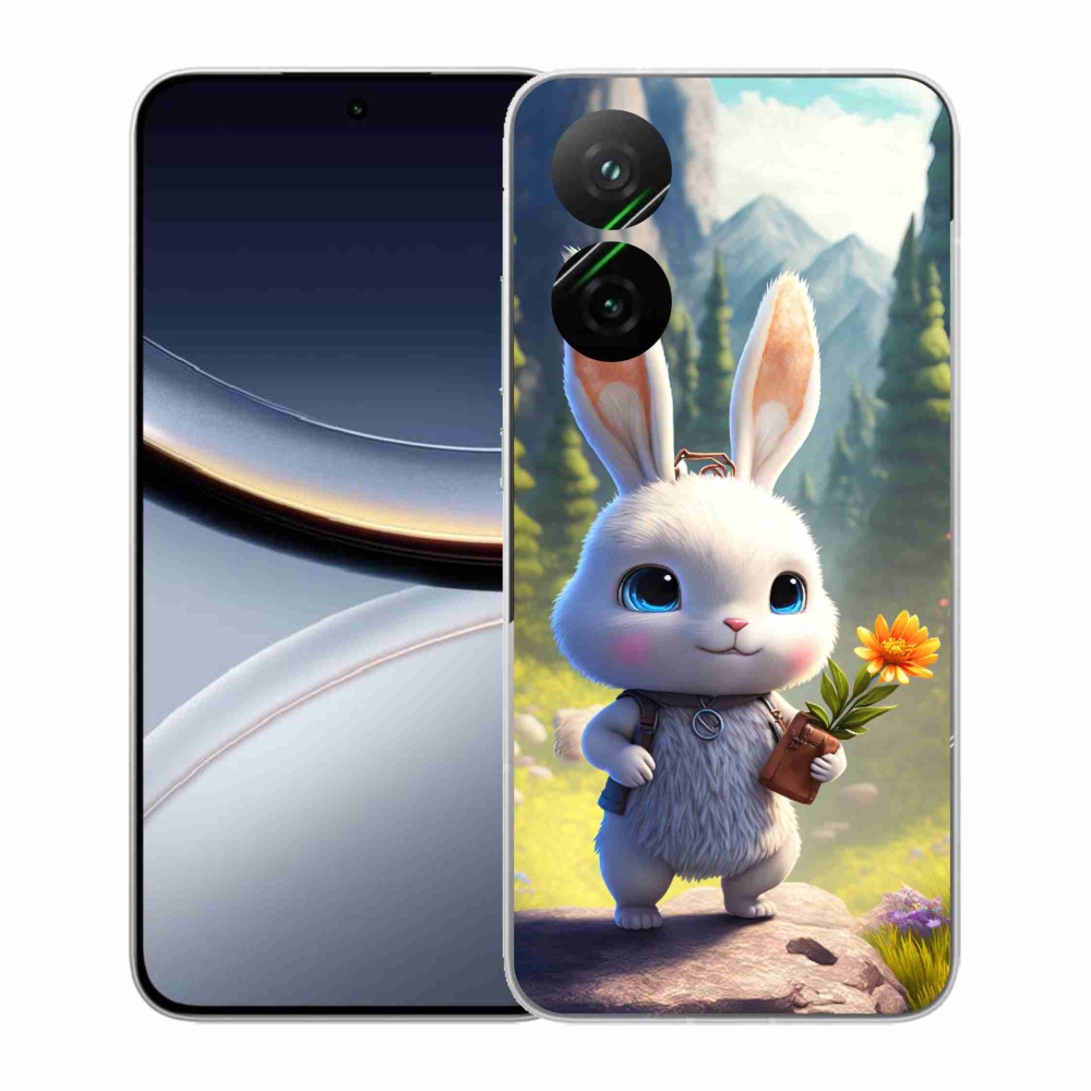 Gél borítás mmCase a Xiaomi Poco F7 5G számára - aranyos nyuszi