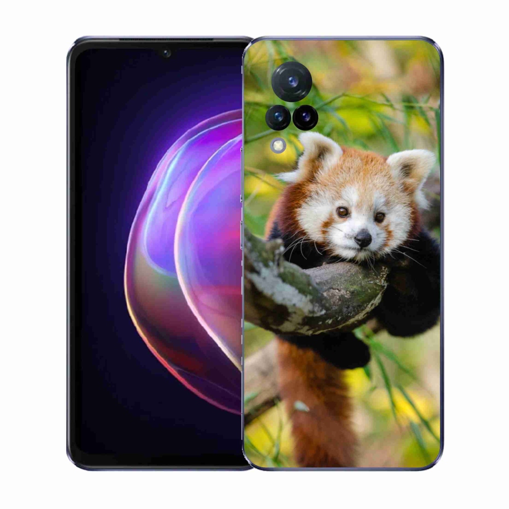Gél borító mmCase a Vivo V21 4G/5G készülékhez - panda piros