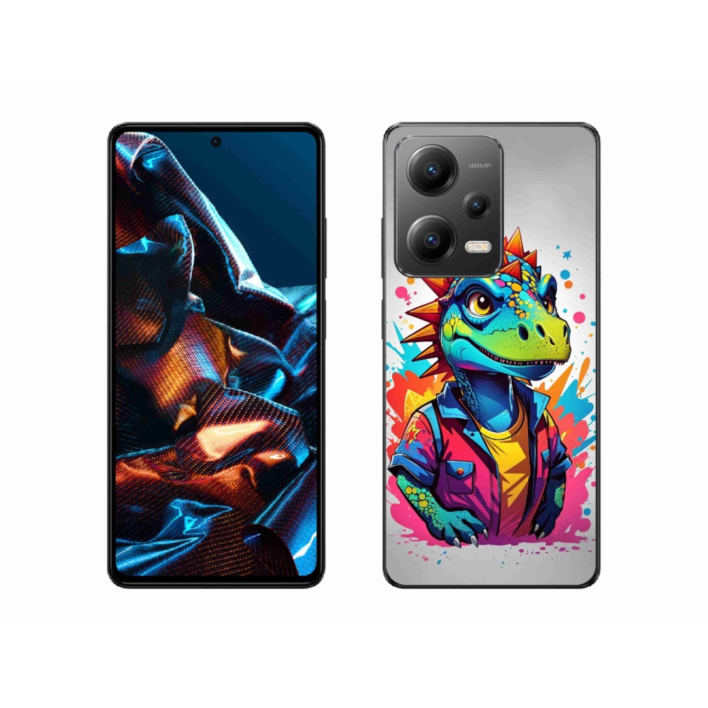 Gél borítás mmCase a Xiaomi Redmi Note 12 Pro 5G számára - színes dinoszaurusz