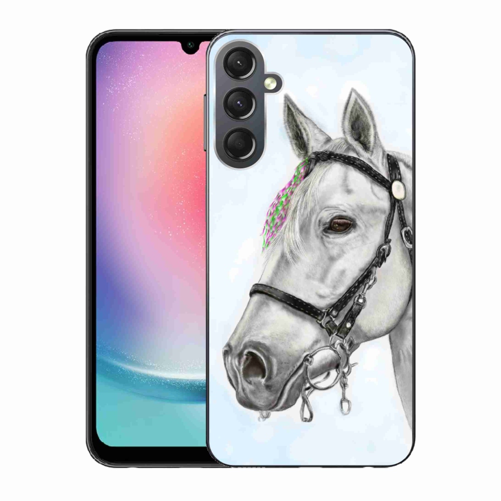 Zselés borítás mmCase Samsung Galaxy A24 - fehér ló 1