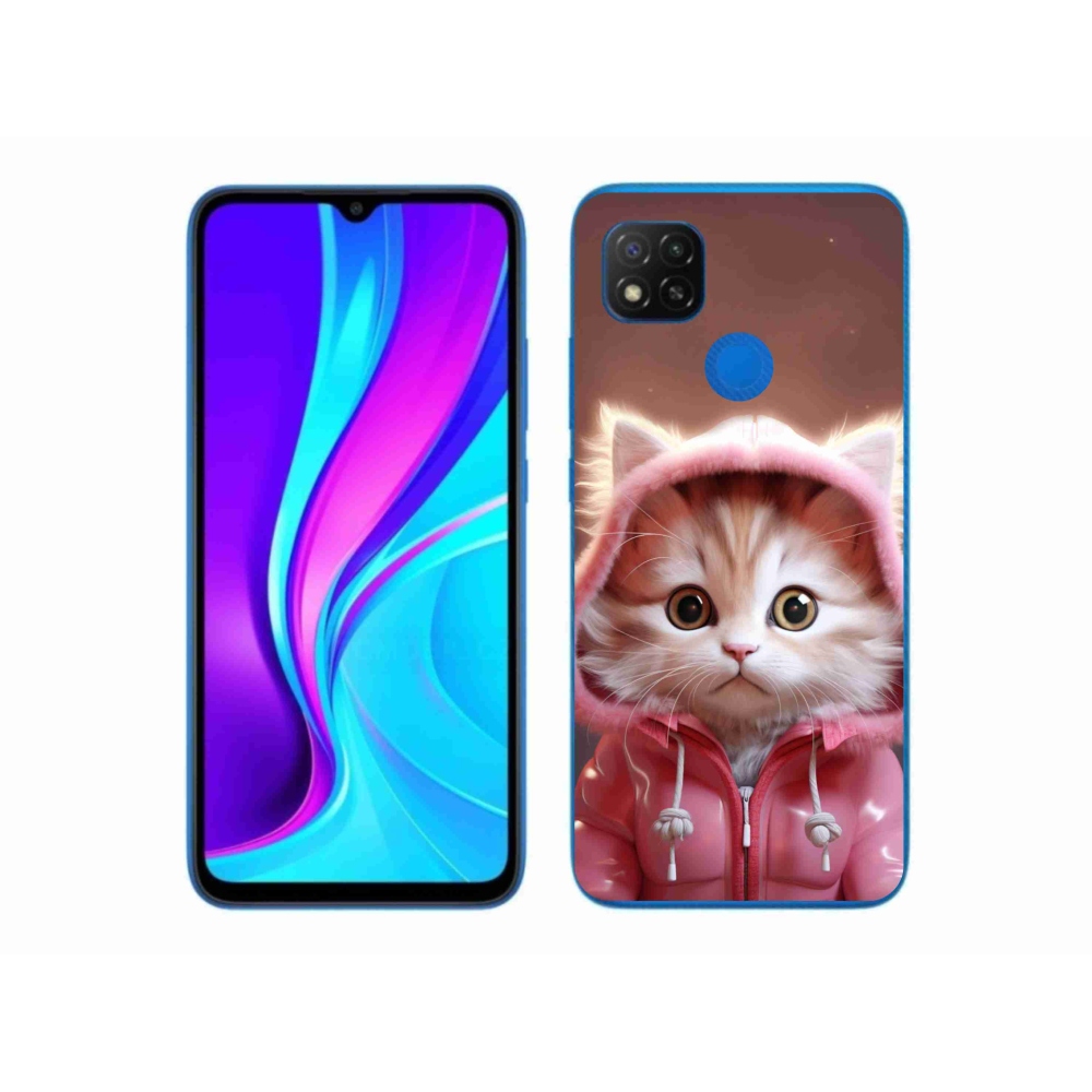 Gél borító mmCase a Xiaomi Redmi 9C-hez - aranyos cica 3