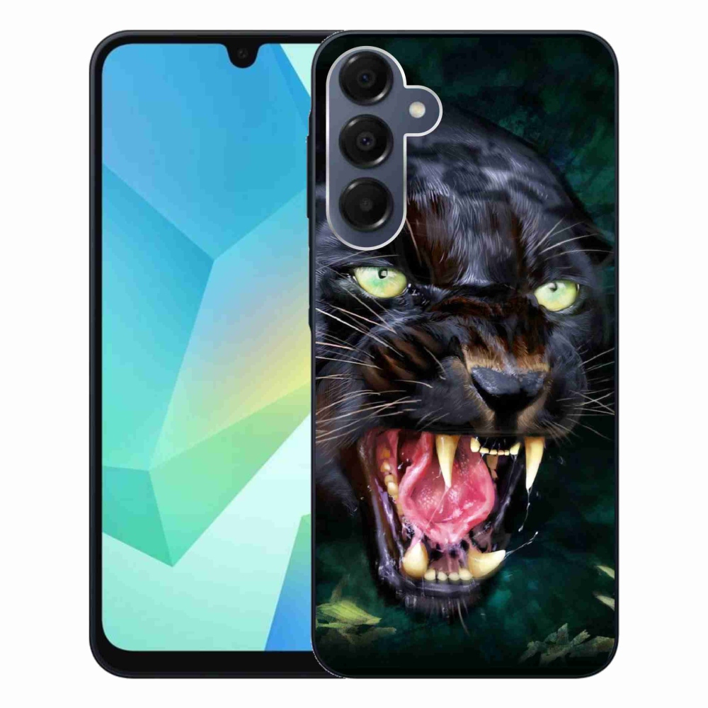 Zselés borítás mmCase Samsung Galaxy A16 4G/5G - dühös fekete párduchoz