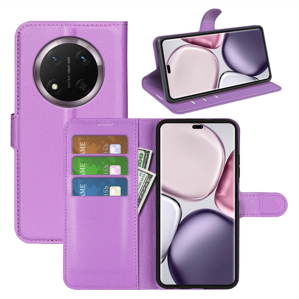 Litchi könyvtáska Honor Magic 7 Lite 5G - lila