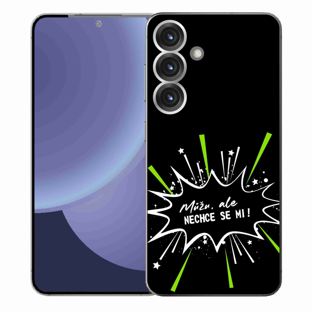 Gél borító mmCase Samsung Galaxy S25+ készülékhez - vicces szöveg 11 fekete háttér