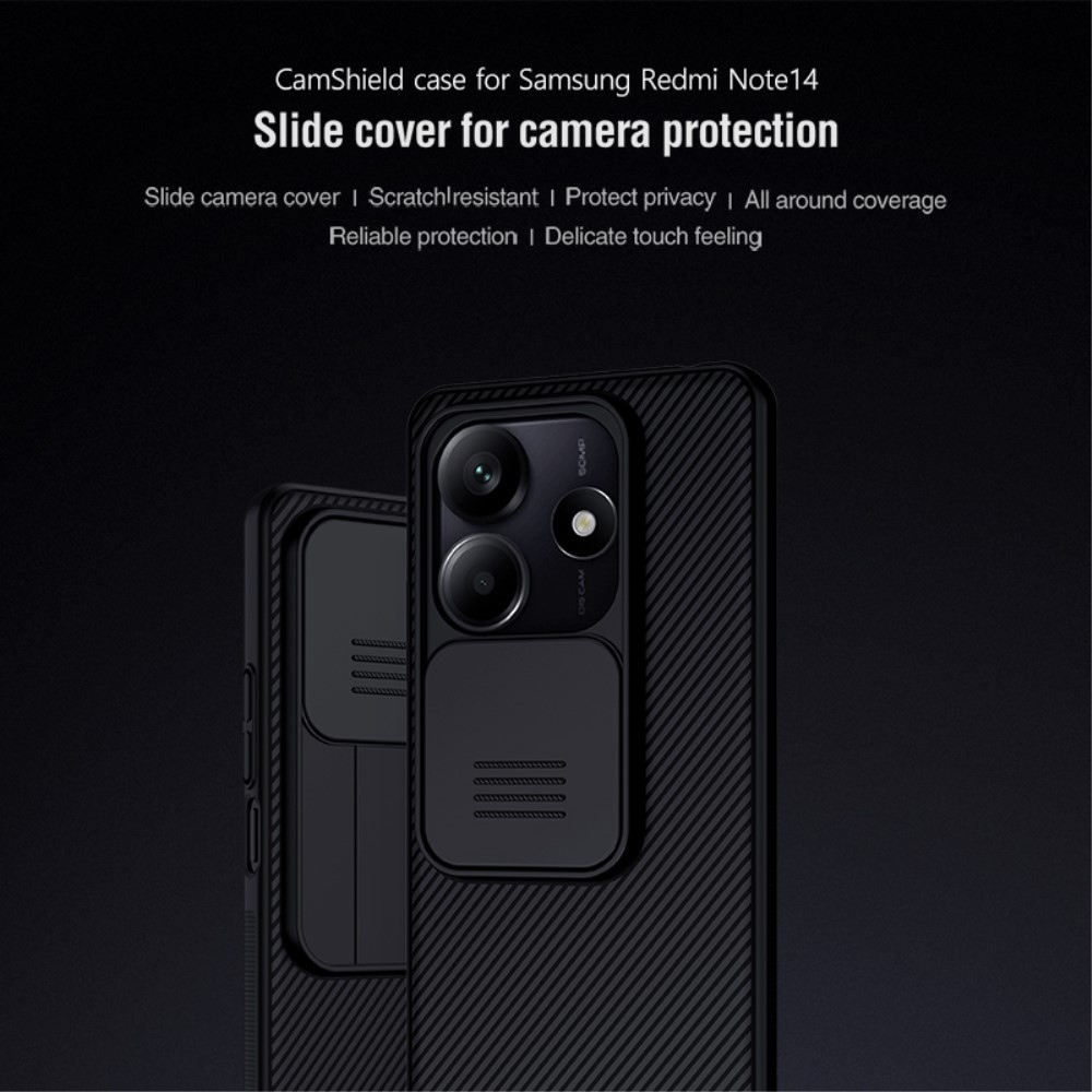 NLK zselés tok kameravédelemmel a Xiaomi Redmi Note 14 5G számára - fekete