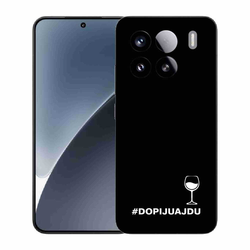 Gél borító mmCase a Xiaomi 15-hez - bor motívum fekete háttérrel