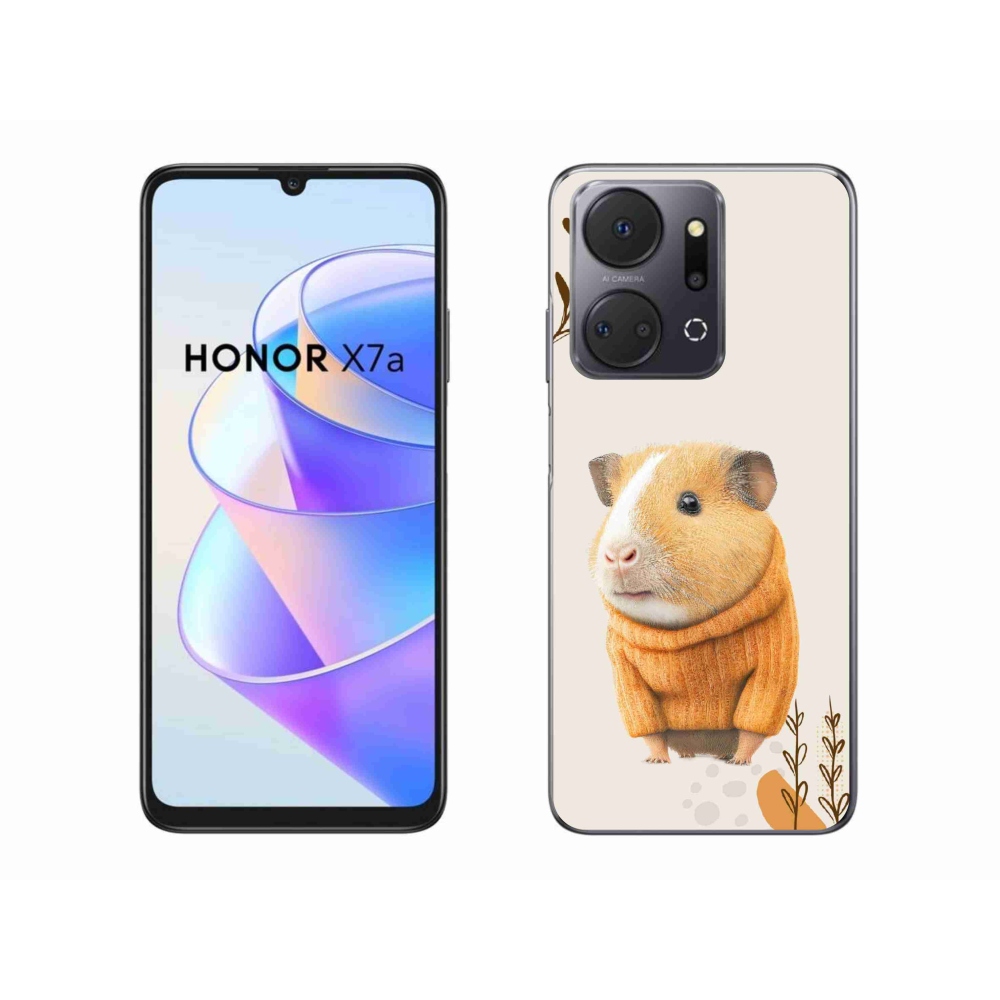 Zselés borítás mmCase a Honor X7a számára - tengerimalac pulóverben