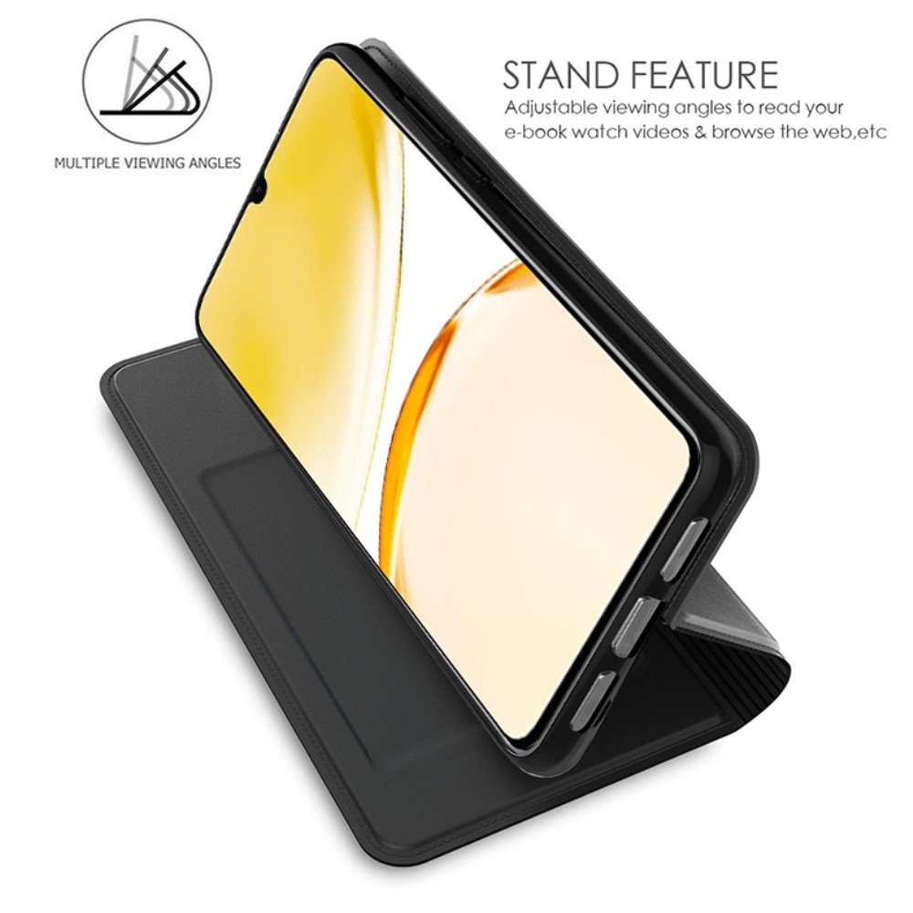 DUX könyvtáska a Realme C51/C53 készülékhez - fekete színben