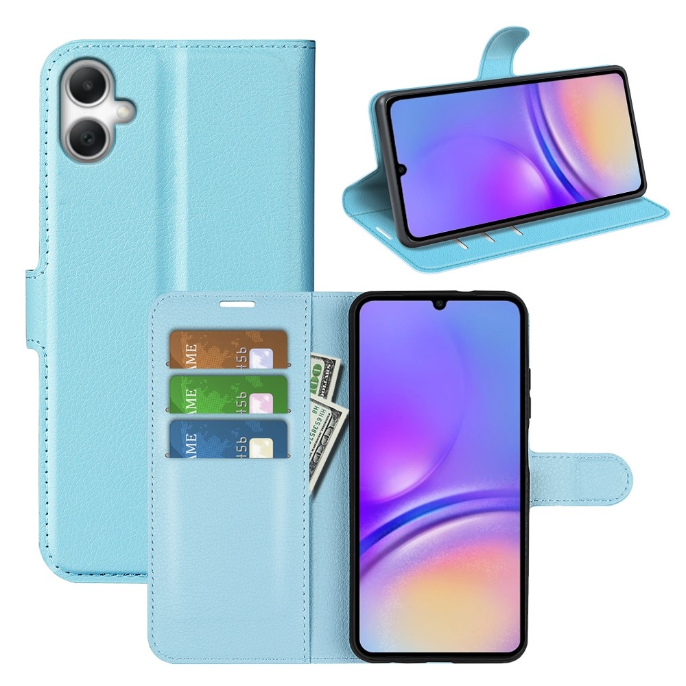 Litchi könyv tok Samsung Galaxy A07 4G - kék