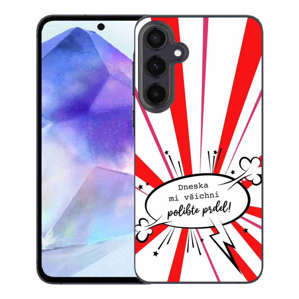 Gél borító mmCase Samsung Galaxy A55 5G - vicces szöveg 15 fehér háttérrel