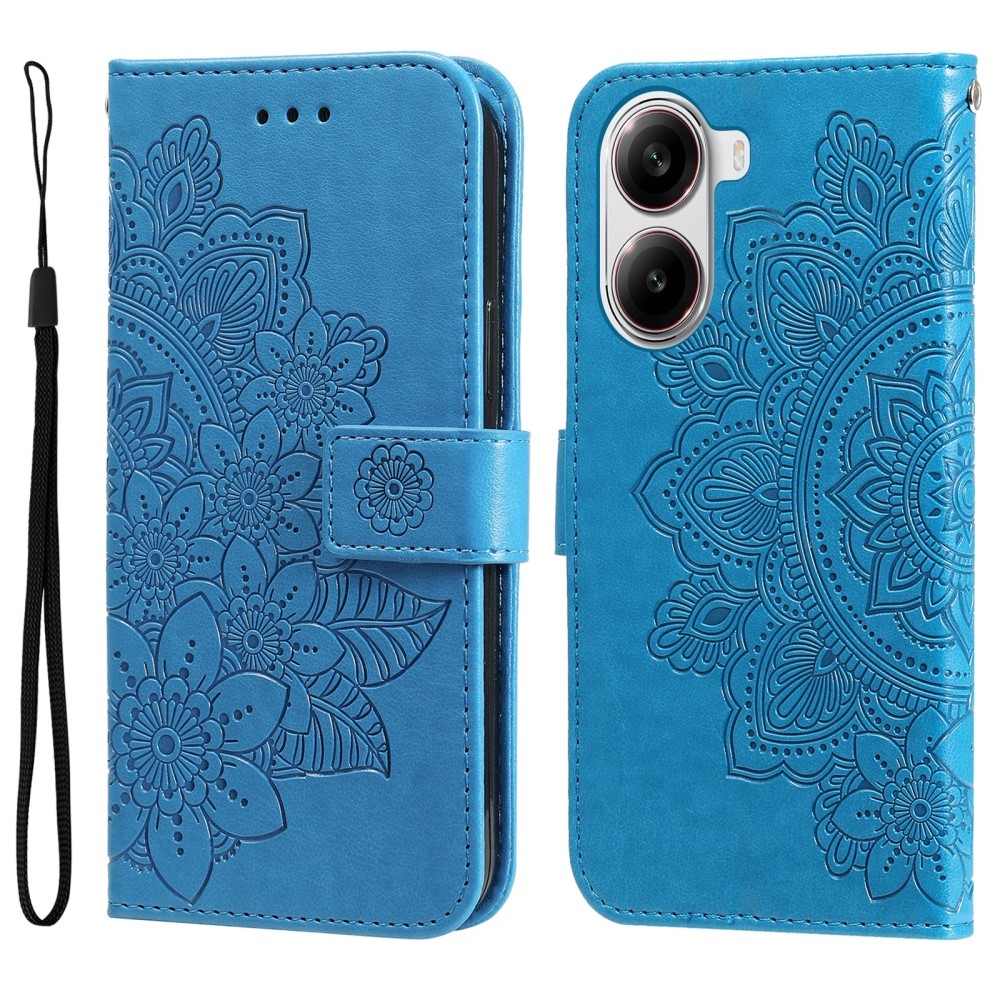 Mandala könyv tok a Xiaomi Poco X7 Pro 5G számára - kék