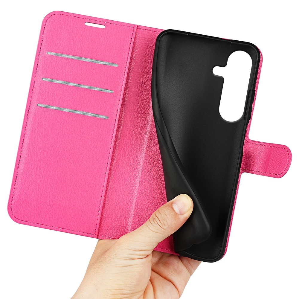 Litchi könyv tok Samsung Galaxy S25+ készülékhez - lila