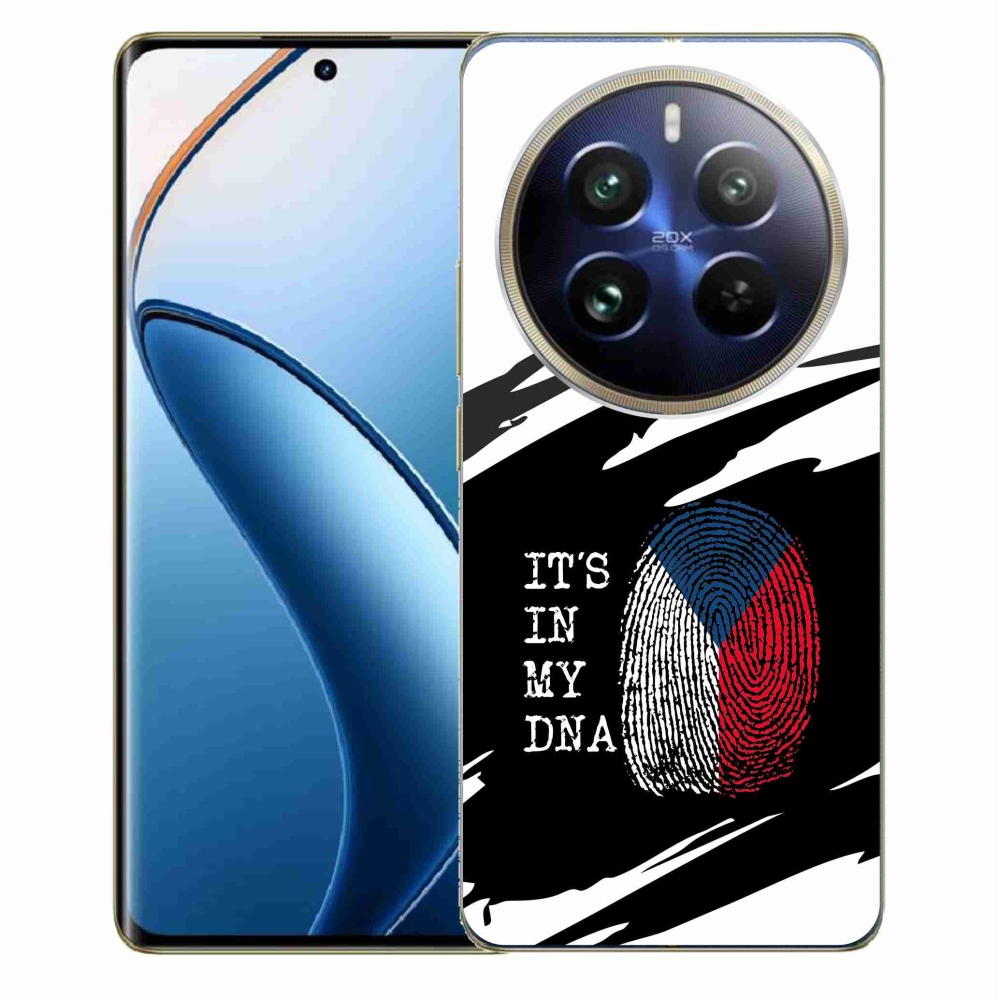 Gél borítás mmCase a Realme 12 Pro 5G/12 Pro+ 5G - zászlós ujjlenyomat fekete és fehér háttérrel