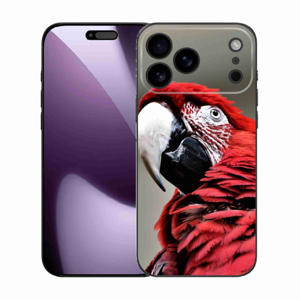 Zselés borítás mmCase iPhone 17 Pro Max készülékhez - papagáj ara piros
