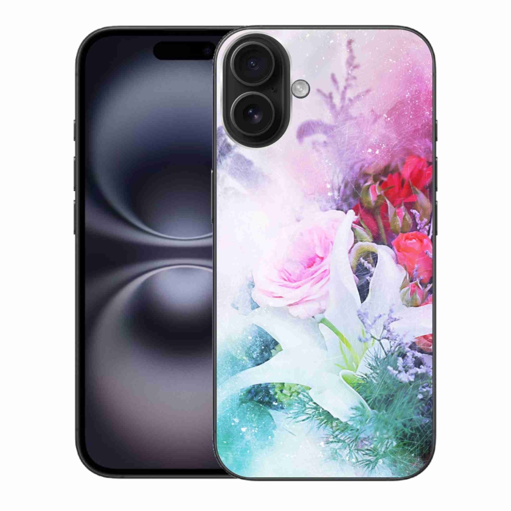 Gél borítás mmCase iPhone 16 Plus készülékhez - virágok 4