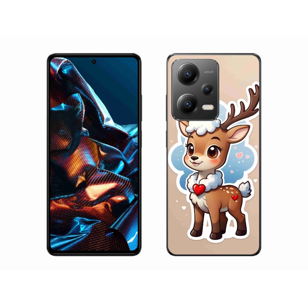 Gél borítás mmCase a Xiaomi Redmi Note 12 Pro 5G számára - rajzfilm rénszarvas