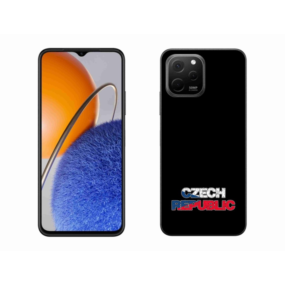 Gél borító mmCase a Huawei Nova Y61 készülékhez - Csehország fekete háttér