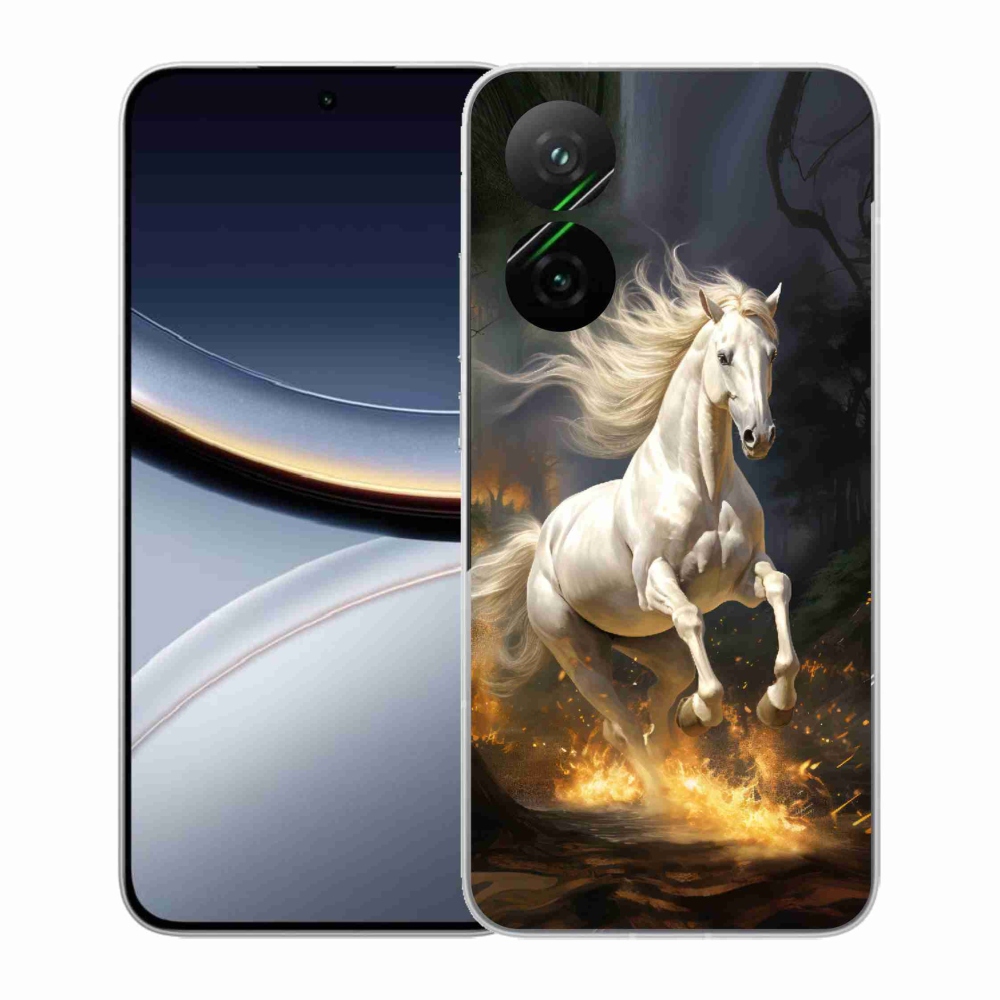 Gél borítás mmCase a Xiaomi Poco F7 5G-hez - fehér ló 2