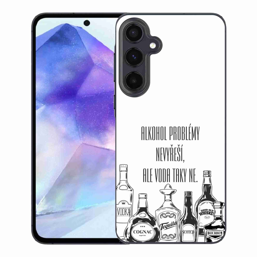 Gél borító mmCase Samsung Galaxy A55 5G - vicces szöveg fehér háttérrel