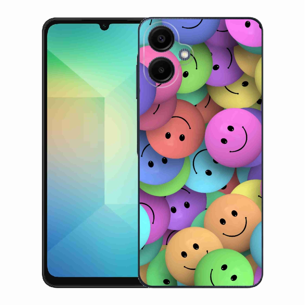 Gél borító mmCase Samsung Galaxy A06 4G - színes smiley-k Samsung Galaxy A06 4G - színes smileyk